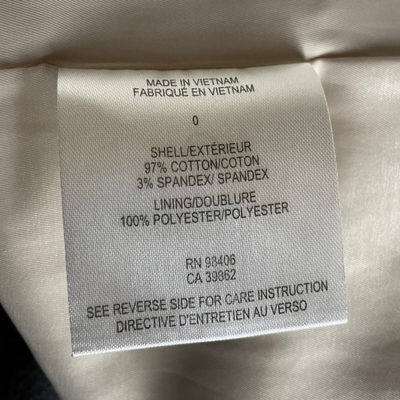 Theory Open Front Tan Blazer in Stretch Cotton - Picture 5 of 7